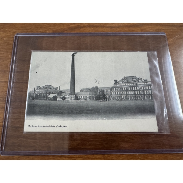 RARE Early 1900's Dueber - Hampton Watch Works Canton, Ohio Postcard In Protective Holder - Mint