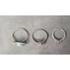 Image 5 : (3) Sterling Silver Rings - Sizes In Photos - Total Weight: 9.3g