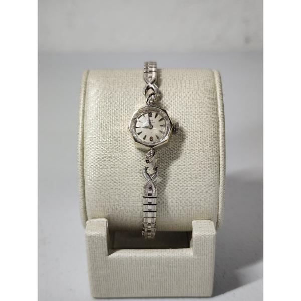 Beautiful Vintage 1950's 14K White Gold Ladies Girard-Perregaux Watch