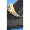 Image 4 : Tests As 14K Gold Sapphire & Trillion Diamond Ring - Size 8.5 - Weight: 3.7g