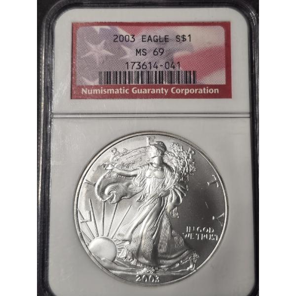 NGC MS69 2003 American Silver Eagle