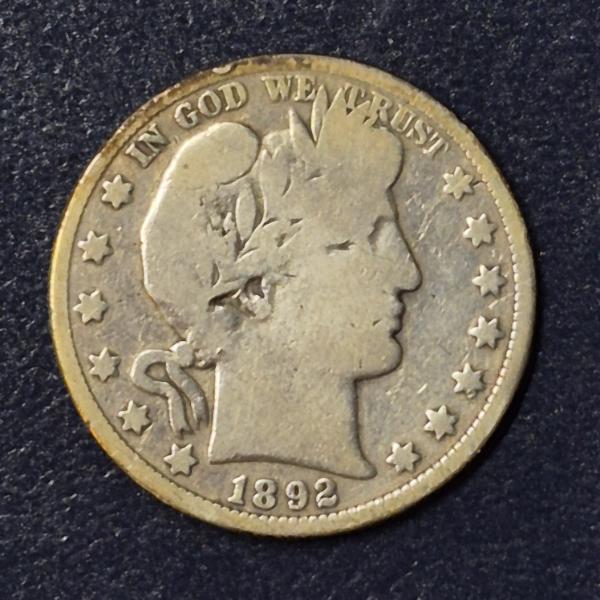 US 1892 O Barber (Liberty Head) Half Dollar  - 50c Coin