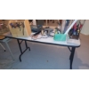 Image 2 : As Shown  - 48" Wide by 30" x 29" Folding Legs Work/Computer Table & Chair - Contents Not Included