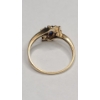 Image 5 : Women's 14K Yellow Gold Marquise-cut Blue Sapphire Ring With Accent Diamonds -Size 6.5 -Weight: 1.8g