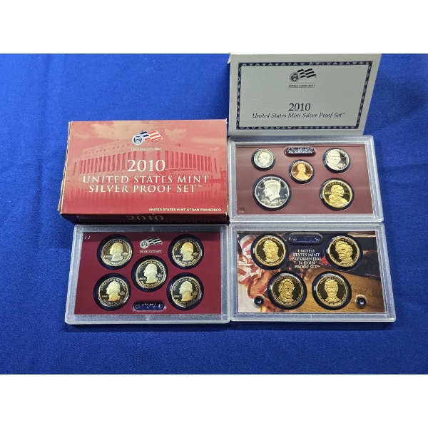 2010 United States Mint Silver Proof Set - 14 Coin Set w/ Box & COA