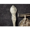 Image 10 : Sterling Silver Souvenir Spoons & Early 1900'S World War I British Silver Medal - 80 Grams Total -