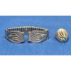 Image 1 : Sterling Watch Band & Sterling Ring - Size: 11 - Total Weight: 48.4g