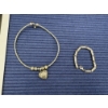 Image 1 : Heart Necklace & Bracelet - Gorgeous Detailed Heart - Cool Design Bracelet - Costume Jewelry