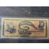 Image 1 : $2 National Bank Emporia Kansas Gold Foil .999999 - Gold Note In Protective Holder - Mint Condition