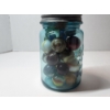 Image 3 : Vintage Mason Jar of Shooter Marbles Including Uranium