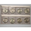 Image 4 : x8 Assorted Years 90% Silver Franklin Half Dollars In Nice Plastic Sleeves FV: $4.00