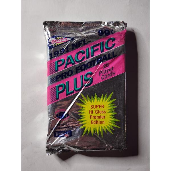 1991 NFL Pacific Pro Football Plus SEALED Football Trading Card Pack ~ 28 Cards ~ Official NFL!