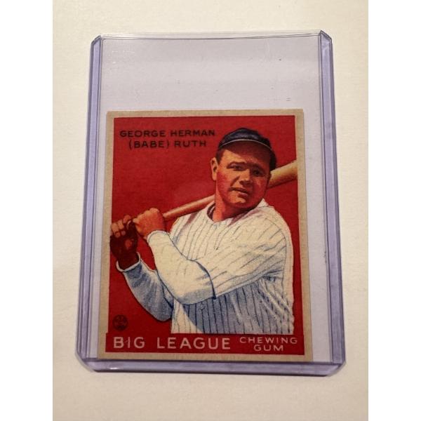 1933 Goudey Big League Chew Babe Ruth Archives Classic Baseball Card In Protective Holder - Mint 