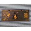 Image 2 : Moon Money 24k 999999 Gold Hundred Dollar Bill In Mint Condition In Protective Holder