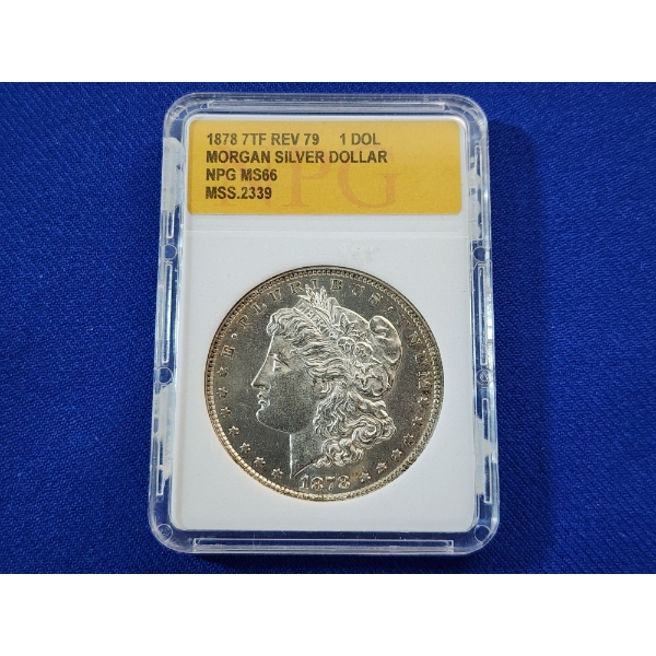 1878 90% Silver Morgan Dollar - NPG MS 66 - 7TF REV 79