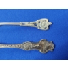 Image 4 : 2 - Vintage Sterling Silver Collectible Spoons: Flower Design & Chicago Theme - TW: 44.2g