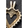 Image 3 : 10K Gold Heart Necklace Pendant With Some Diamonds  - Total Weight: 1.1g