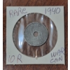 Image 2 : 
VERY RARE*** WWII GERMAN MILITARY HOLE COIN:  10 Reichpfennig ZINC WARTIME MILITARY MONEY