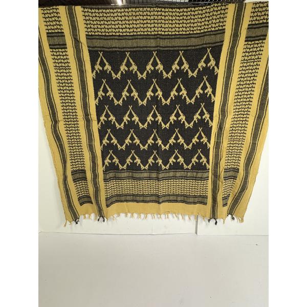 Tactical Shemagh Crossed Rifles Special Forces Scarf Keffiyeh Wrap 100% Cotton - 17x35"