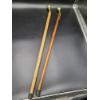 Image 1 : 2 Wooden Walking Sticks with Brass Ball Handles