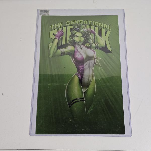 The Sensational She-Hulk 1 Adam Hughes Comic Cover Metal Tin Sign (18x12.5")