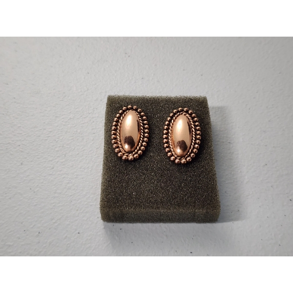 One Pair of Solid Copper Earrings - TW: 10.6g