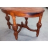 Image 3 : Small Oval Maple Side Table w Removable Glass Tray Top 25"x18"x19"
