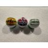 Image 1 : 3 - Vintage Gas & Oil Advertising One Inch Shooter Marbles - Pennzoil, Amoco & Hess - Mint Condition
