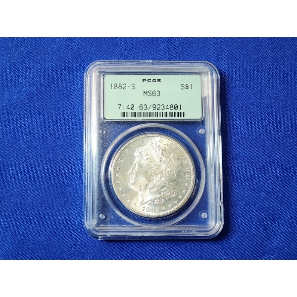 1882- S Morgan Silver Dollar PCGS MS 63