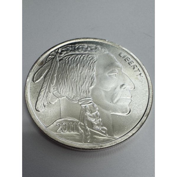 2011 Liberty Indian Head Buffalo Silver Round One Oz .999 Fine Silver Coin- Incredible Condition!