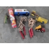 Image 1 : Vintage Toy Collection Including 2 Wood Handle Jump Ropes, Metal Tonka Dump Truck, Pick up Stix Game