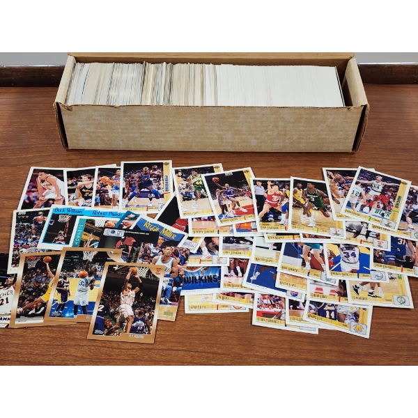 Large Box Loaded With Assorted Basketball Trading Cards Including Names Like Charles Barkley!