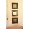 Image 1 : 3 Pc Framed Asian Design Foiled Embossed Icons Measures 15 x 15 Each