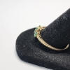 Image 3 : Beautiful 14K Yellow Gold Ring w/ Green Gemstones - Size 10.5 - TW: 1.8g