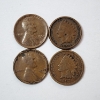 Image 1 : Four U.S. Cents: 1954 & 1928 Wheat / 1891 & 1907 Indian 