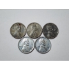 Image 1 : x5 1943 Lincoln Steel Wheat Cents 