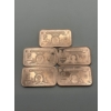 Image 1 : (5) $2 George Washington 'Silver Certificate' 1oz .999 Copper Bar