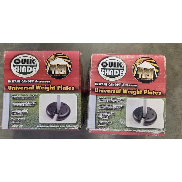 Two New Quik Shade Universal Weight Plates (4 in each box)