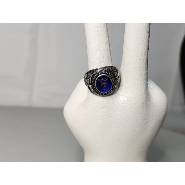 U.S. Airforce Sterling Silver Ring Size 11 TW: 12.9g