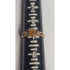 Image 7 : 10K Yellow Gold Ring With Oval Citrine Center Stone With Diamond Accents - Size 7- Weight: 1.9g