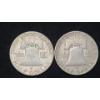 Image 2 : 1951 & 1952 90% Silver Franklin Half Dollars - Face Value: $1.00