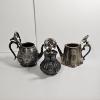 Image 1 : 5lb Collection of Vintage Silver-Plated Teapots and Hollowware