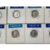 Image 3 : x10 Assorted Years 90% Silver Mercury Dimes FV: $1.00