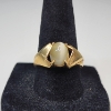 Image 1 : Vintage 10K Yellow Gold Cat's Eye Ring - Size 8 - Total Weight: 3.6g