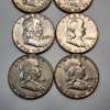 Image 3 : Six Assorted Years United States 90% Silver Franklin Half Dollars - FV: $3.00