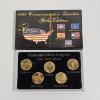 Image 3 : B/U MINT!!! 1999 50 State Quarters Program Gold Edition, Denver, And Philadelphia Coin Sets 
