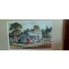 Image 2 : 17" x 21" Framed Print As Shown – Quaint Vintage Village Scene
