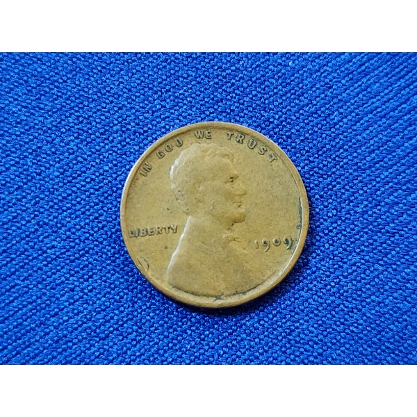 1909 Lincoln Wheat Penny - ERROR in "E Pluribus Unum" - See Photos! 