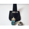 Image 3 : Native American Sterling Silver Ring, Earrings, and Arrowhead Pendant TW: 17.6g
