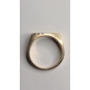 Image 5 : Vintage EMP Men's 10K Yellow Gold CTO Geometric Signet Ring With Diamonds - Size 11.5 - Weight 13.7g